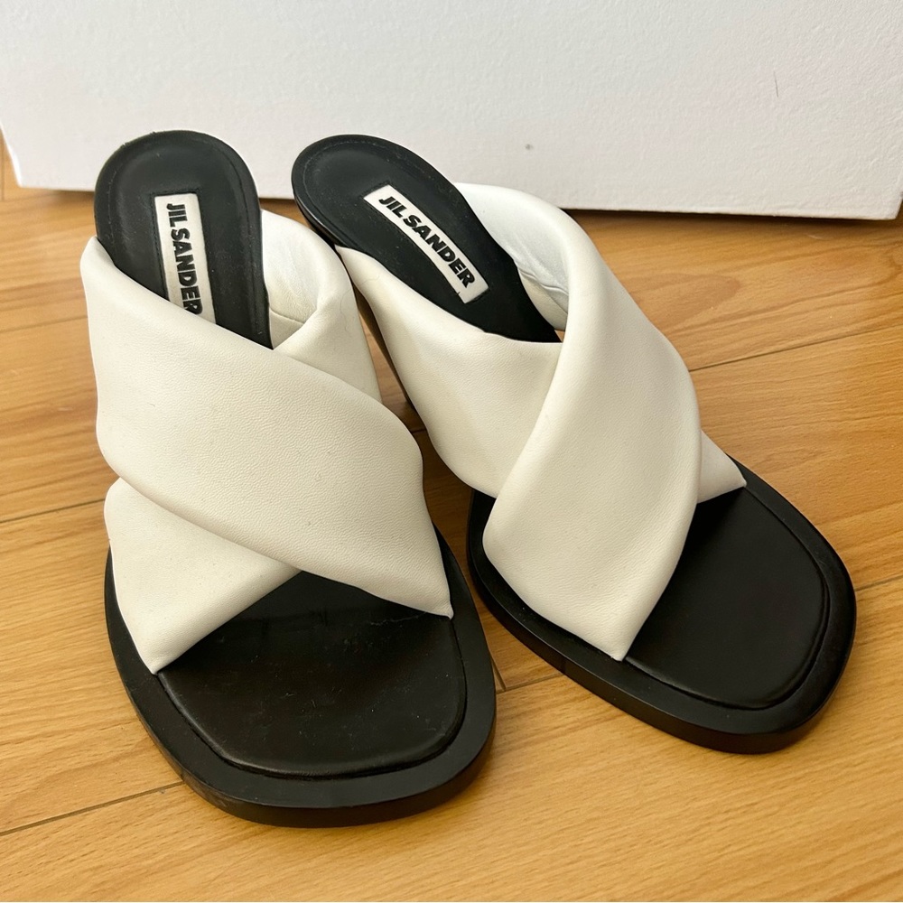 Jil Sander padded leather mules 8